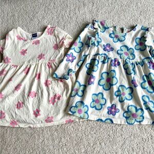 Bundle Set of 2 Floral Print Dresses: 18-24 months